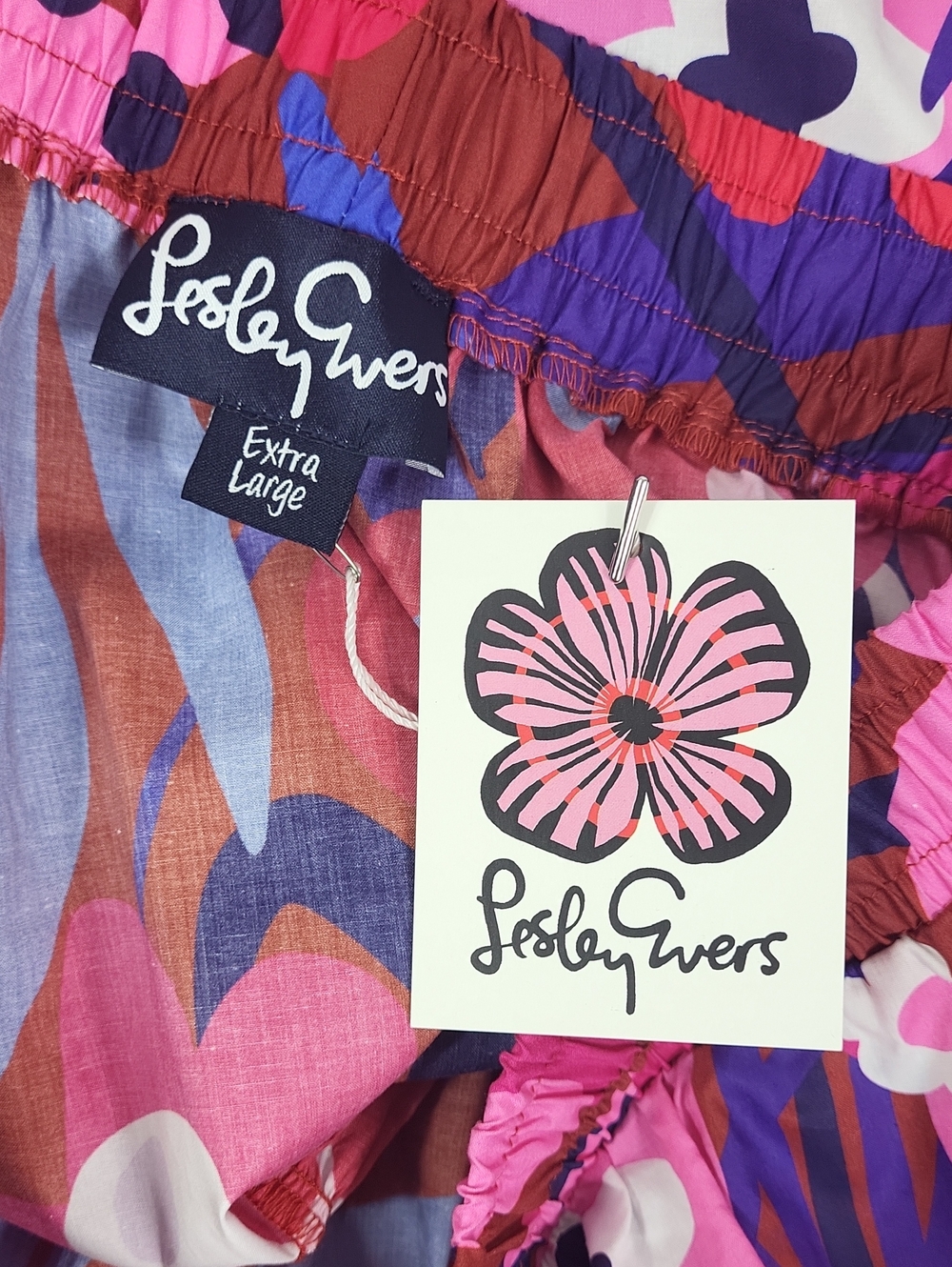 Lesley Evers Calista Floral Print Tiered Midi Skirt. Size XL - Picture 6 of 8